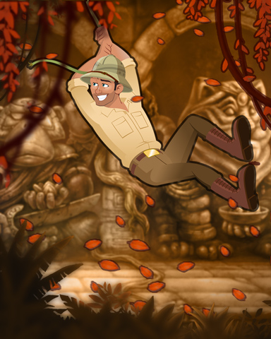 Swinging Into Fall Badge - Tri-Peaks Solitaire HD