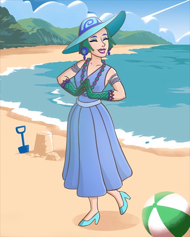 Walking On The Beach Badge - World Class Solitaire HD