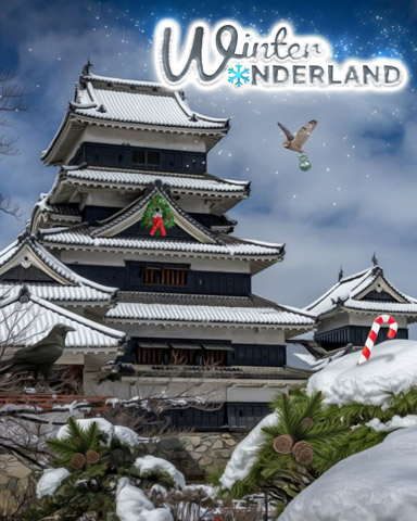 Japanese Castle Badge - Winter Wonderland