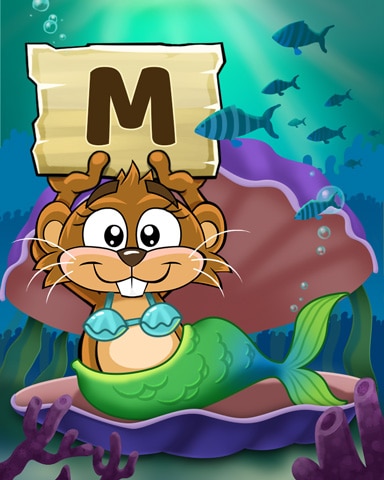 Mermaid Gopher Badge - Word Whomp HD