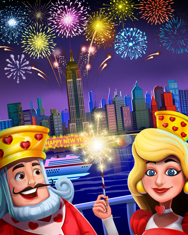 Royal Fireworks Badge - Payday Freecell HD