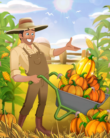 Peak Pumpkin Harvest Badge - Tri-Peaks Solitaire HD