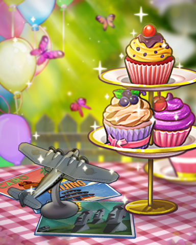 Cupcake Flyby Badge - World Class Solitaire HD