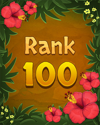 Rank 100 Badge - Mahjong Sanctuary