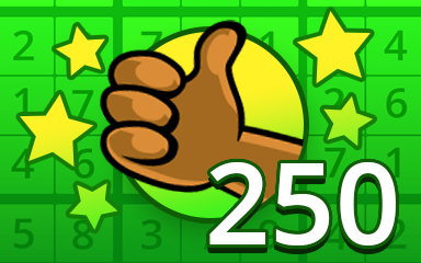 No Mistake 250 Badge - Pogo Daily Sudoku