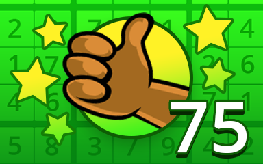 No Mistake 75 Badge - Pogo Daily Sudoku