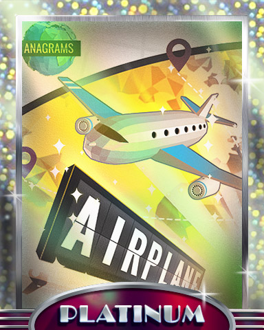 Anagrams Airplane Platinum Badge - Anagrams