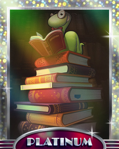 Well-Read Worm Platinum Badge - Bookworm HD