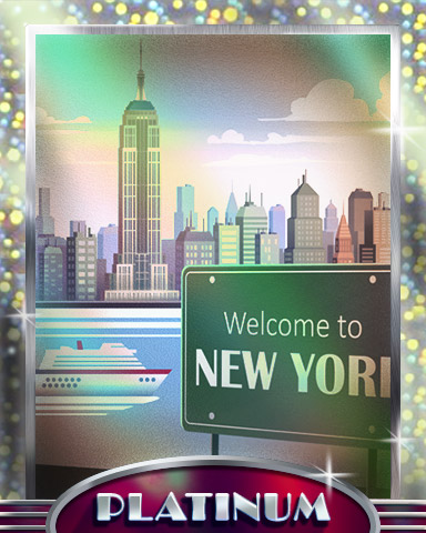 See You In New York Platinum Badge - Cross Country Adventure