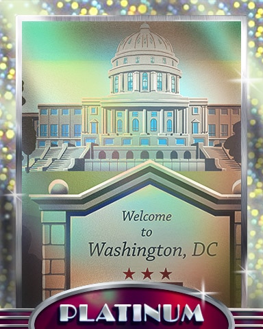 Welcome To Washington D.C. Platinum Badge - Cross Country Adventure