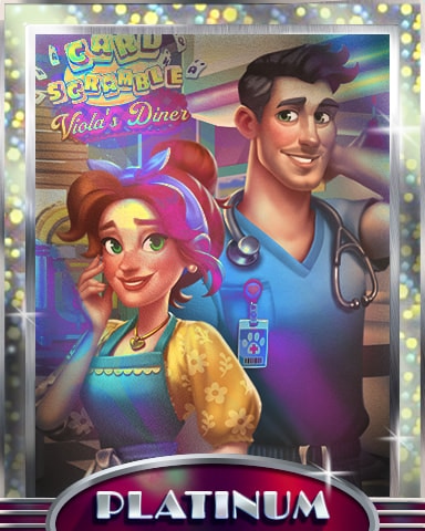 Blushing Viola And Will Platinum Badge - Card Scramble Blushing Viola And Will Platinum Badge - Card Scramble
