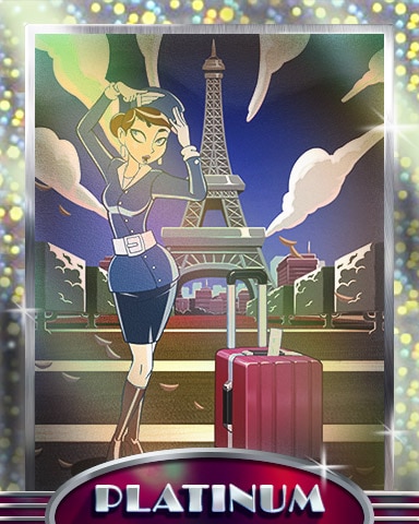 Pam In Paris Platinum Badge - Jet Set Solitaire