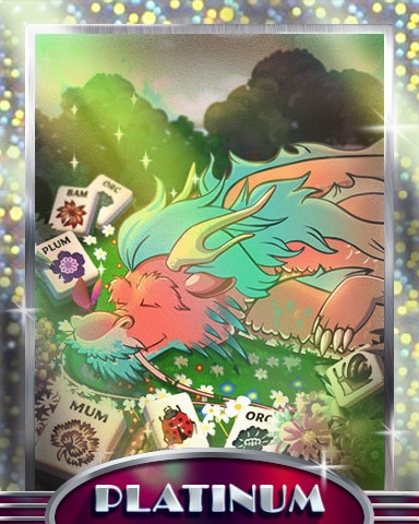 Sleeping Dragon Platinum Badge - Mahjong Garden HD