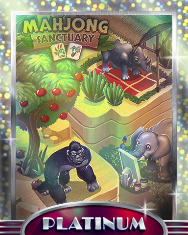 Gorillas & Elephants Platinum Badge - Mahjong Sanctuary