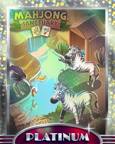 Zebras & Ostriches Platinum Badge - Mahjong Sanctuary