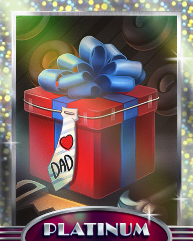 Gift For Dad Platinum Badge - Mahjong Safari HD