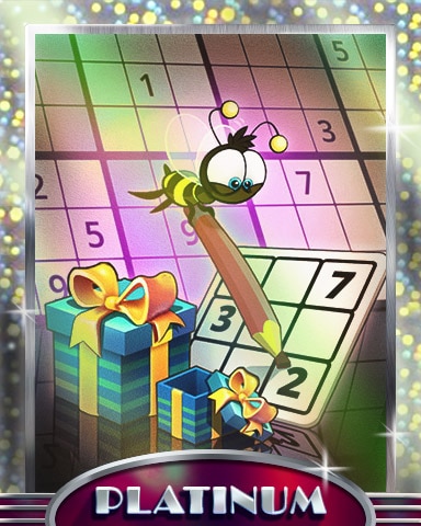 Buzzing Numbers Platinum Badge - Pogo™ Daily Sudoku