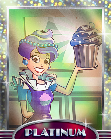 Colossal Cupcake Platinum Badge - Sweet Tooth Town