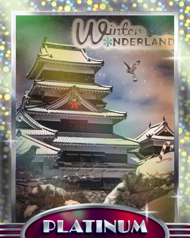 Japanese Castle Platinum Badge - Winter Wonderland