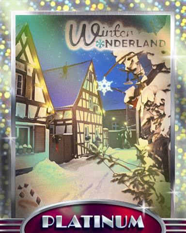 Village Night Platinum Badge - Winter Wonderland