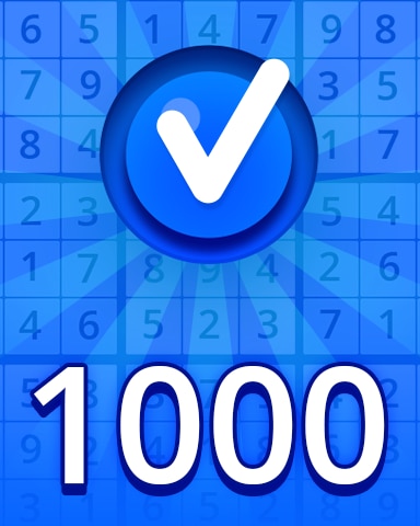 Beginner 1000 Badge - Pogo Daily Sudoku