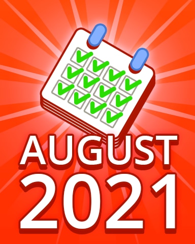 All Puzzles August 2021 Badge - Pogo Daily Sudoku