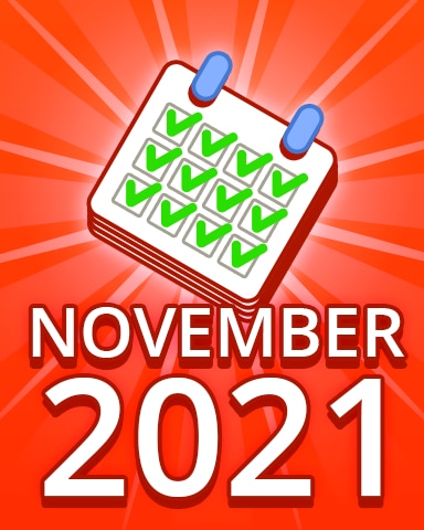 All Puzzles November 2021 Badge - Pogo Daily Sudoku