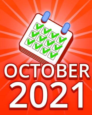 All Puzzles October 2021 Badge - Pogo Daily Sudoku