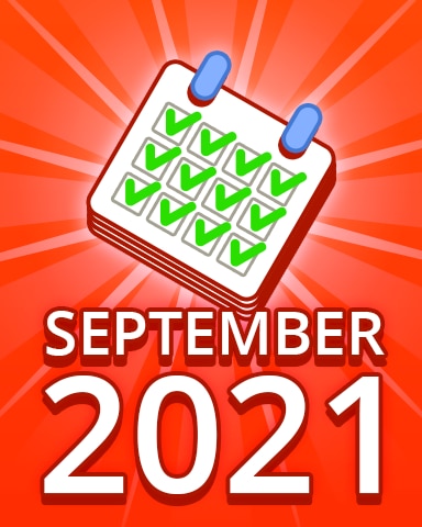 All Puzzles September 2021 Badge - Pogo Daily Sudoku