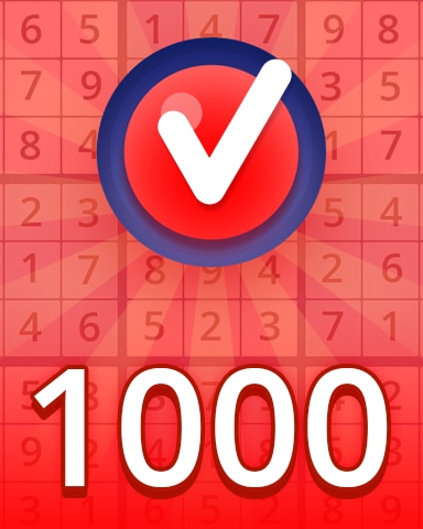 Hard 1000 Badge - Pogo Daily Sudoku