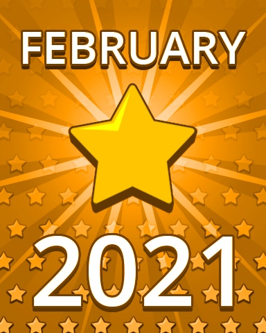 All Stars February 2021 Badge - Pogo Daily Sudoku