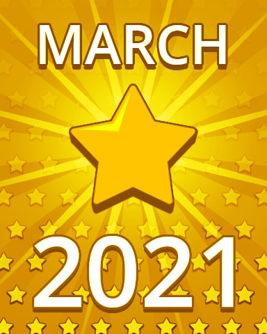 All Stars March 2021 Badge - Pogo Daily Sudoku