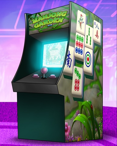 Mahjong Garden Arcade Cabinet Badge - Mahjong Garden HD