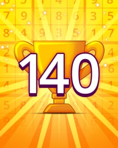 Rank 140 Badge - Pogo Daily Sudoku