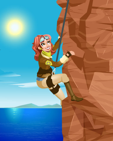 Cliff Climbing Badge - Spades HD