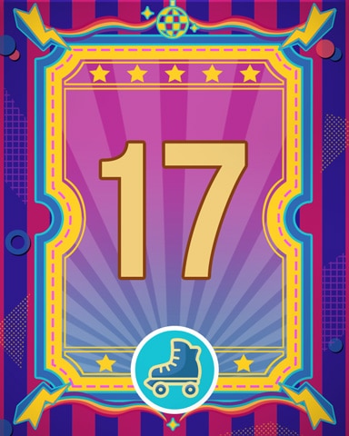 Roller Disco 17 Badge - Garden Blast