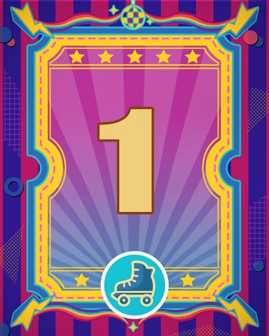 Roller Disco 1 Badge - Word Whomp HD