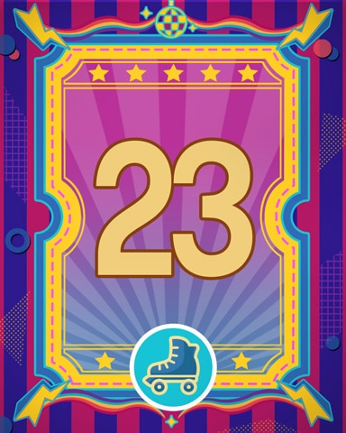 Roller Disco 23 Badge - Jet Set Solitaire