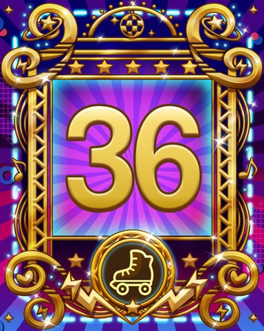 Roller Disco 36 Badge - Mahjong Safari HD