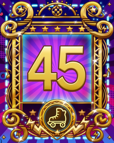 Roller Disco 45 Badge - Bejeweled Stars