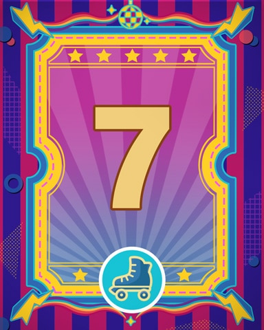 Roller Disco 7 Badge - World Class Solitaire HD