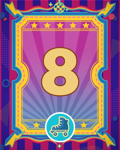 Roller Disco 8 Badge - World Class Solitaire HD