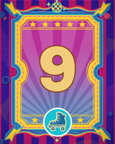 Roller Disco 9 Badge - World Class Solitaire HD