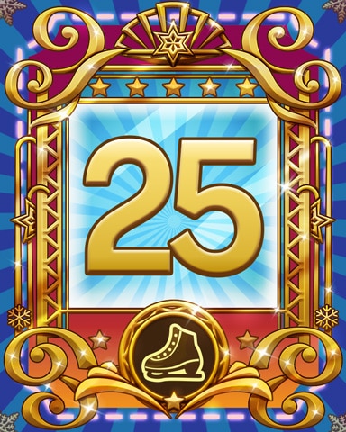 Pogo On Ice 25 Badge - Tri-Peaks Solitaire HD