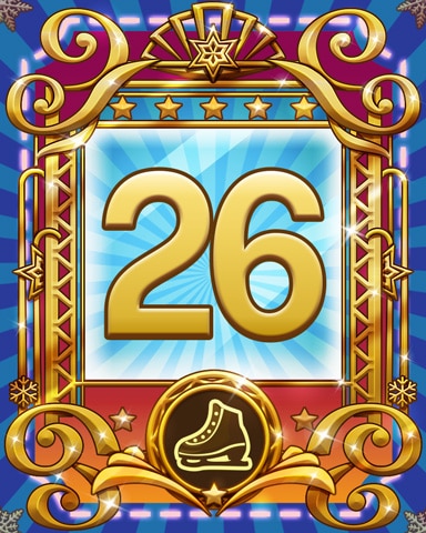 Pogo On Ice 26 Badge - Tri-Peaks Solitaire HD