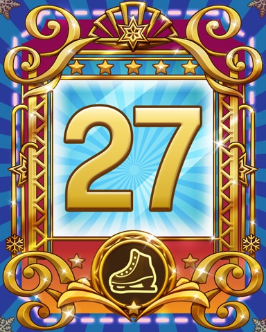 Pogo On Ice 27 Badge - Tri-Peaks Solitaire HD