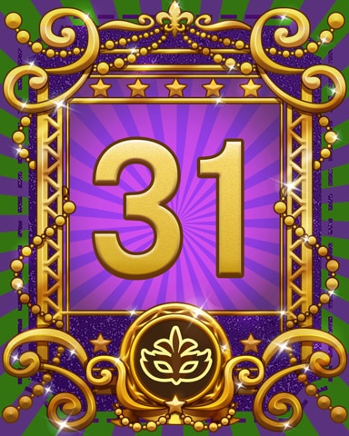 Jazzy Jubilee 31 Badge - Mahjong Safari HD