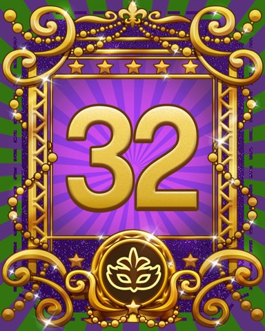 Jazzy Jubilee 32 Badge - Mahjong Safari HD