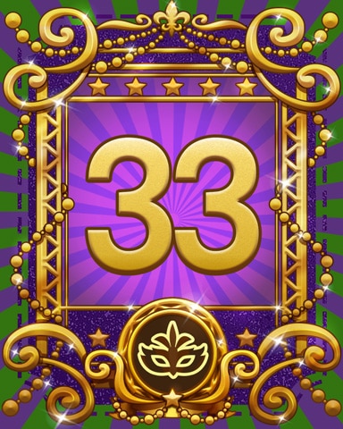 Jazzy Jubilee 33 Badge - Mahjong Safari HD