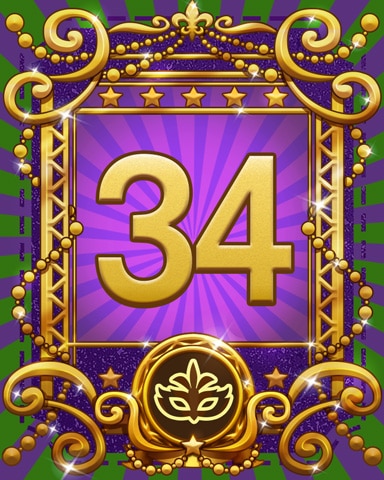 Jazzy Jubilee 34 Badge - Tri-Peaks Solitaire HD